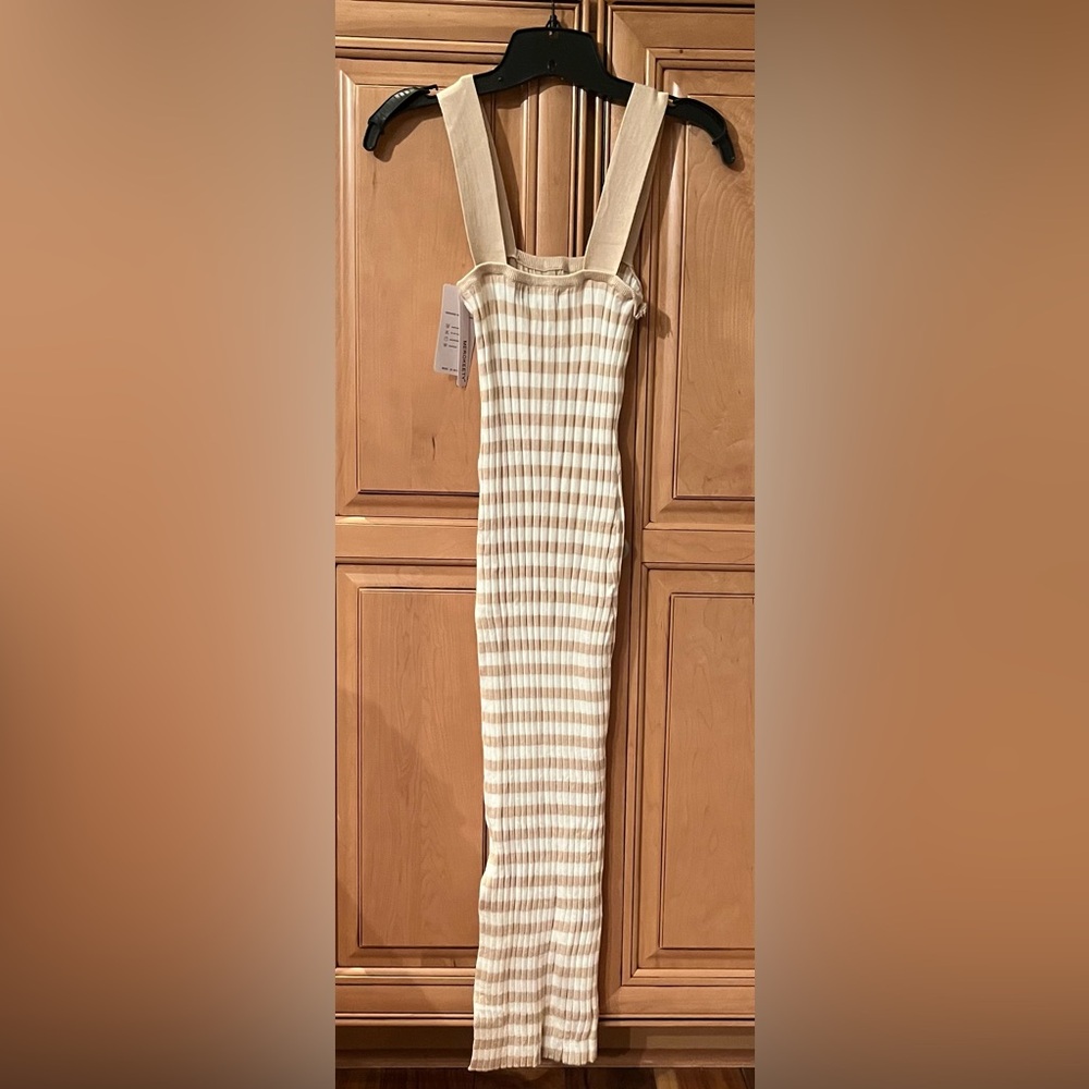 NWT Striped Knit Sleeveless Bodycon Dress - Picture 11 of 15